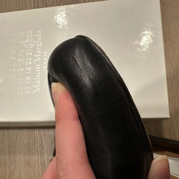Maison Margiela Black Leather Tabi Ballerina Flats | Size IT39 - Picture 6 of 6